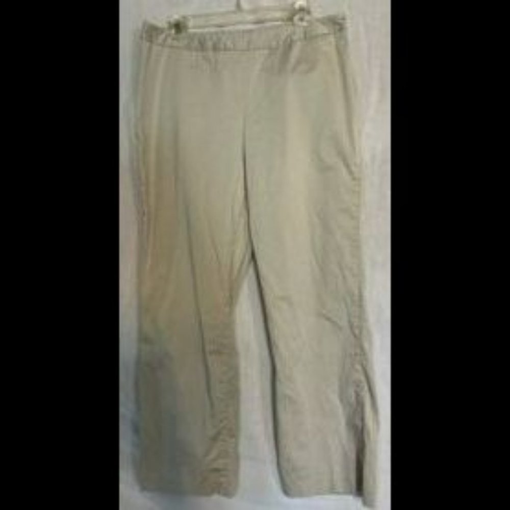 Coldwater Creek stone color slacks with side zip size 14